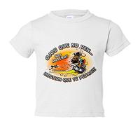 Camiseta bebé ojos que no ven Hostión que te pegas soy motero - Blanco, 2 años