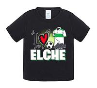 Camiseta bebé para enamorado de su equipo de fútbol de Elche - Negro, 2 años