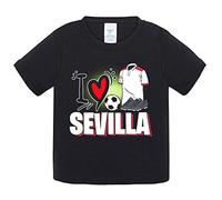 Camiseta bebé para enamorado de su equipo de fútbol de Sevilla - Negro, 2 años