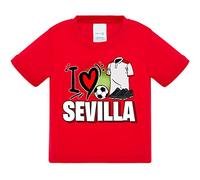 Camiseta bebé para enamorado de su equipo de fútbol de Sevilla - Rojo, 2 años