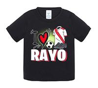 Camiseta bebé para enamorado de su equipo de fútbol del Rayo - Negro, 1 año
