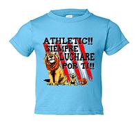 Camiseta bebé para leones con frase Athletic siempre luchare por ti - Celeste, 1 año