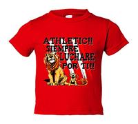 Camiseta bebé para leones con frase Athletic siempre luchare por ti - Rojo, 2 años