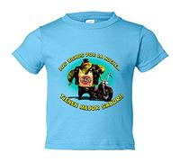 Camiseta bebé para moteros los bichos por la noche tienen mejor sabor - Celeste, 2 años