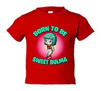 Camiseta bebé parodia Bulma born to be sweet - Rojo, 2 años