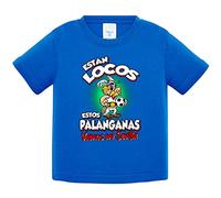 Camiseta bebé parodia de Asteris para aficionados al fútbol de Sevilla - Azul Royal, 1 año