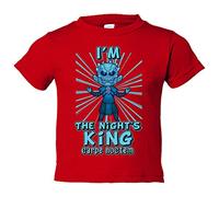 Camiseta bebé parodia de Tronos I Am The Night King Carpe Noctem - Rojo, 2 años