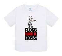 Camiseta bebé parodia Floss Like A Boss - Blanco, 1 año