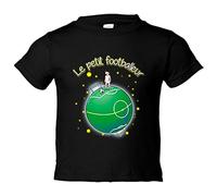 Camiseta bebé parodia Le Petit Footballeur tributo fútbol - Negro, 1 año