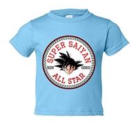 Camiseta bebé parodia Super Saiyan All Star - Celeste, 2 años