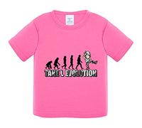 Camiseta bebé parodia Take L Evolution - Rosa, 1 año