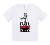 Camiseta bebé parodia Take L Like A Boss - Blanco, 1 año