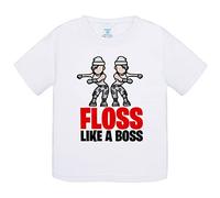 Camiseta bebé parodia viciando jugando juntos floss like a boss - Blanco, 2 años