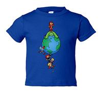 Camiseta bebé Planeta Superheroes - Azul Royal, 2 años