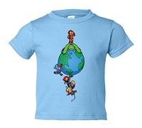 Camiseta bebé Planeta Superheroes - Celeste, 1 año