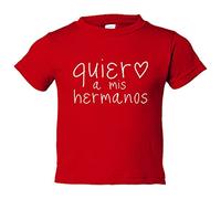Camiseta bebé Quiero a mis hermanos - Rojo, 1 año