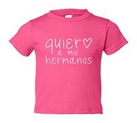 Camiseta bebé Quiero a mis hermanos - Rosa, 2 años