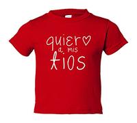 Camiseta bebé Quiero a mis tíos - Rojo, 2 años