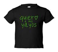 Camiseta bebé Quiero a mis yayos - Negro, 1 año