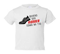 Camiseta bebé Quiero ser runner como mi tío - Blanco, 2 años