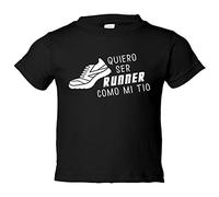 Camiseta bebé Quiero ser runner como mi tío - Negro, 2 años