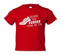 Camiseta bebé Quiero ser runner como mi tío - Rojo, 2 años