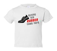 Camiseta bebé Quiero ser runner como papá - Blanco, 2 años