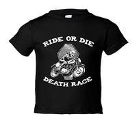 Camiseta bebé Ride Or Die Death Race para moteros - Negro, 1 año