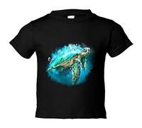 Camiseta bebé save the turtles salvad a las tortugas - Negro, 1 año
