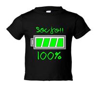 Camiseta bebé Sóc jo al cent per cent - Negro, 2 años