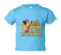 Camiseta bebé Sóc petita però ja sóc rockera - Celeste, 2 años