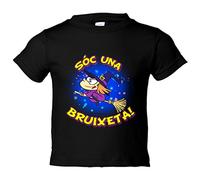 Camiseta bebé Sóc una bruixeta - Negro, 1 año