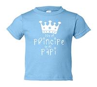 Camiseta bebé Soy el principe de mi papi - Celeste, 1 año