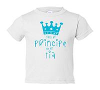 Camiseta bebé Soy el principe de mi tía - Blanco, 2 años