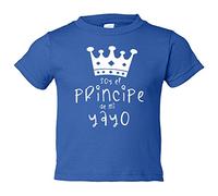 Camiseta bebé Soy el principe de mi yayo - Azul Royal, 2 años