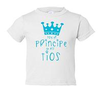 Camiseta bebé Soy el principe de mis tíos - Blanco, 2 años