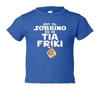 Camiseta bebé Soy el sobrino de mi tía friki - Azul Royal, 1 año