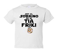 Camiseta bebé Soy el sobrino de mi tía friki - Blanco, 1 año