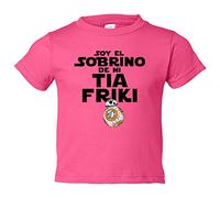 Camiseta bebé Soy el sobrino de mi tía friki - Rosa, 1 año