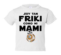 Camiseta bebé Soy tan friki como mi mami - Blanco, 1 año