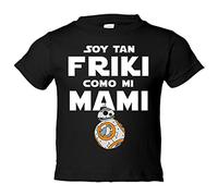 Camiseta bebé Soy tan friki como mi mami - Negro, 2 años