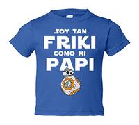 Camiseta bebé Soy tan friki como mi papi - Azul Royal, 1 año