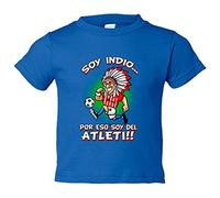 Camiseta bebé Soy un Indio feliz por eso soy del Atleti - Azul Royal, 2 años