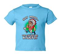 Camiseta bebé Soy un Indio feliz por eso soy del Atleti - Celeste, 1 año