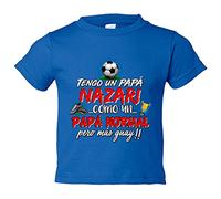 Camiseta bebé tengo un papá Nazarí como un papá normal pero más guay - Azul Royal, 1 año