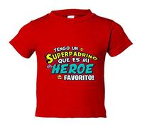 Camiseta bebé tengo un Superpadrino que és mi héroe favorito regalo para padrino - Rojo, 2 años