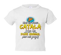 Camiseta bebé tinc un pare català com un pare normal pero més guay - Blanco, 2 años