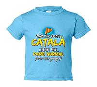 Camiseta bebé tinc un pare català com un pare normal pero més guay - Celeste, 2 años