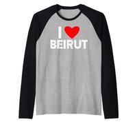 Camiseta Beirut Lebano - Camiseta I Love You Beirut Lebanon Camiseta Manga Raglan