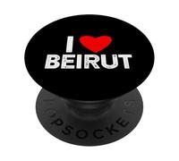 Camiseta Beirut Lebano - Camiseta I Love You Beirut Lebanon PopSockets PopGrip Adhesivo